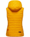 Marikoo Hasenpfote Damen Weste Steppweste mit Kapuze B915 Gelb Größe XXXL - Gr. 46
