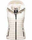 Marikoo Hasenpfote Damen Weste Steppweste mit Kapuze B915...