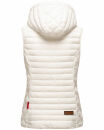 Marikoo Hasenpfote Damen Weste Steppweste mit Kapuze B915 Weiss Größe L - Gr. 40