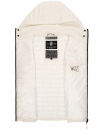Marikoo Hasenpfote Damen Weste Steppweste mit Kapuze B915 Weiss Größe XL - Gr. 42