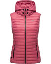 Marikoo Hasenpfote Damen Weste Steppweste mit Kapuze B915 Berry Größe M - Gr. 38