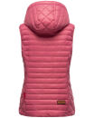 Marikoo Hasenpfote Damen Weste Steppweste mit Kapuze B915 Berry Größe M - Gr. 38