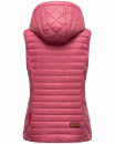 Marikoo Hasenpfote Damen Weste Steppweste mit Kapuze B915 Berry Größe XXL - Gr. 44