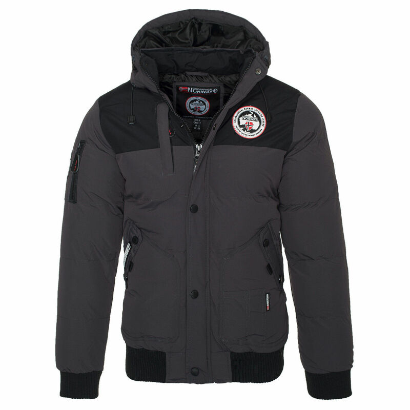 Geographical Norway Vertigo Herren Outdoor Winter Jacke Dunkelgrau Größe S - Gr. S