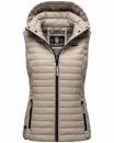 Marikoo Hasenpfote Damen Weste Steppweste mit Kapuze B915...