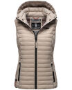 Marikoo Hasenpfote Damen Weste Steppweste mit Kapuze B915...