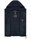Marikoo Hasenpfote Damen Weste Steppweste mit Kapuze B915 Navy Größe L - Gr. 40