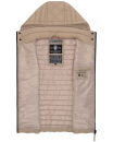 Marikoo Hasenpfote Damen Weste Steppweste mit Kapuze B915 Taupe Größe M - Gr. 38