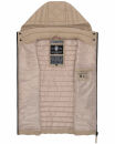 Marikoo Hasenpfote Damen Weste Steppweste mit Kapuze B915 Taupe Größe L - Gr. 40