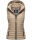Marikoo Hasenpfote Damen Weste Steppweste mit Kapuze B915 Taupe Größe L - Gr. 40