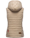 Marikoo Hasenpfote Damen Weste Steppweste mit Kapuze B915 Taupe Größe XL - Gr. 42