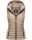 Marikoo Hasenpfote Damen Weste Steppweste mit Kapuze B915 Taupe Größe XXXL - Gr. 46