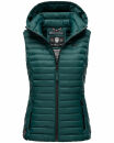 Marikoo Hasenpfote Damen Weste Steppweste mit Kapuze B915...