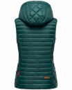Marikoo Hasenpfote Damen Weste Steppweste mit Kapuze B915 Ozean Grün Größe S - Gr. 36