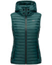 Marikoo Hasenpfote Damen Weste Steppweste mit Kapuze B915 Ozean Grün Größe M - Gr. 38