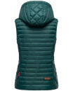 Marikoo Hasenpfote Damen Weste Steppweste mit Kapuze B915 Ozean Grün Größe XXXL - Gr. 46