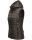 Marikoo Hasenpfote Damen Weste Steppweste mit Kapuze B915 Anthrazit Größe XXXL - Gr. 46