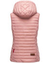 Marikoo Hasenpfote Damen Weste Steppweste mit Kapuze B915 Puder Rosa Größe M - Gr. 38