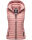 Marikoo Hasenpfote Damen Weste Steppweste mit Kapuze B915 Puder Rosa Größe M - Gr. 38