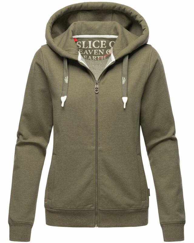 Navahoo Engelshaar Damen hoodie B916 Dusty Olive - Melange Größe S - Gr. 36