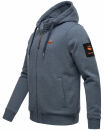 Stone Harbour Billie Joy Herren Sweatjacke Hoodie B722 Dusty Blau - Melange Größe XXL - Gr. 2XL