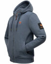 Stone Harbour Billie Joy Herren Sweatjacke Hoodie B722 Dusty Blau - Melange Größe XXL - Gr. 2XL
