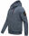 Stone Harbour Billie Joy Herren Sweatjacke Hoodie B722 Dusty Blau - Melange Größe XXL - Gr. 2XL