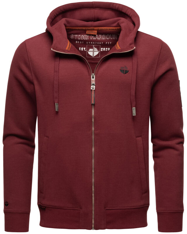 Stone Harbour Billie Joy Herren Sweatjacke Hoodie B722 Bordeaux Größe S - Gr. S