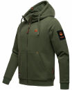 Stone Harbour Jacobi Jami Herren Sweatjacke Hoodie B723 Dunkel Olive Größe S - Gr. S