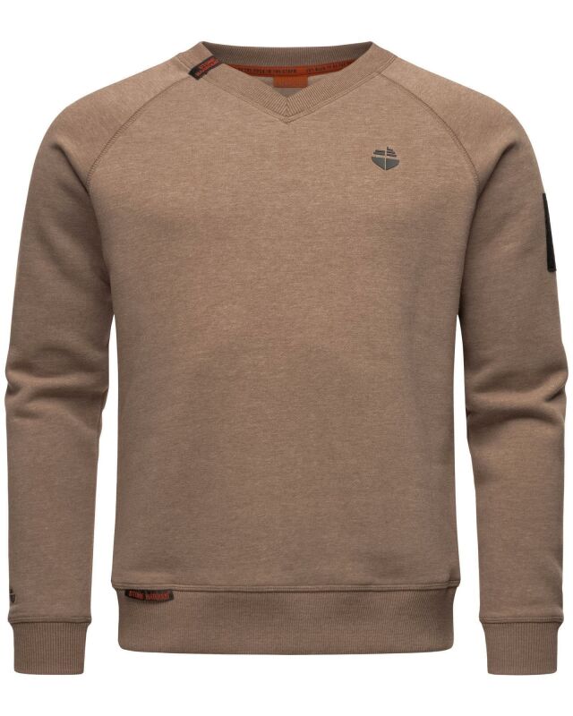 Stone Harbour Craig EL Pullover Strick Pulli Sweater Hoodie B725 Taupe Melange Größe S - Gr. S
