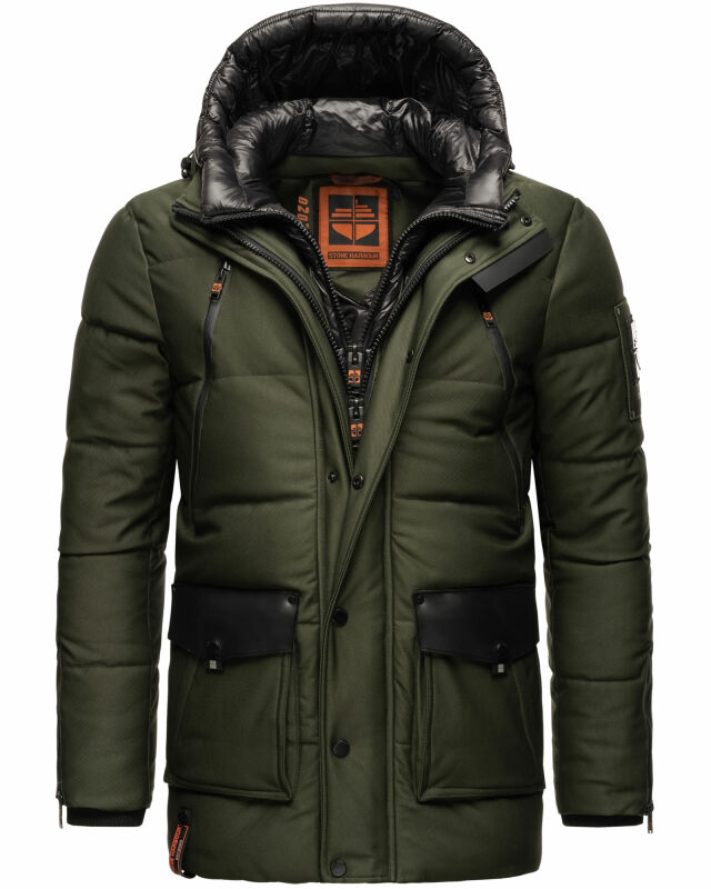 Stone Harbour Mitjaa Herren Winter Jacke Parka B727 Olive Größe XXL - Gr. 2XL