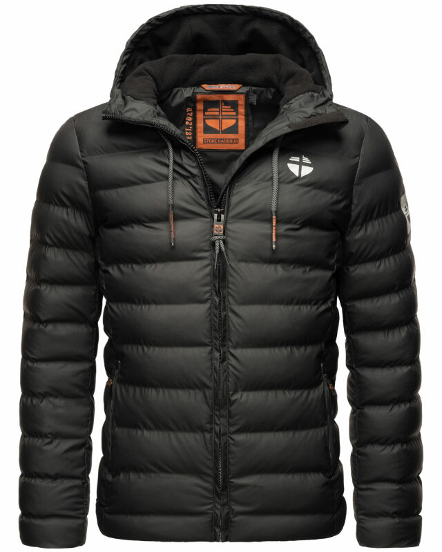 Stone Harbour Zaharoo wasserdichte Herren Regen Steppjacke B731 Schwarz Größe L - Gr. L