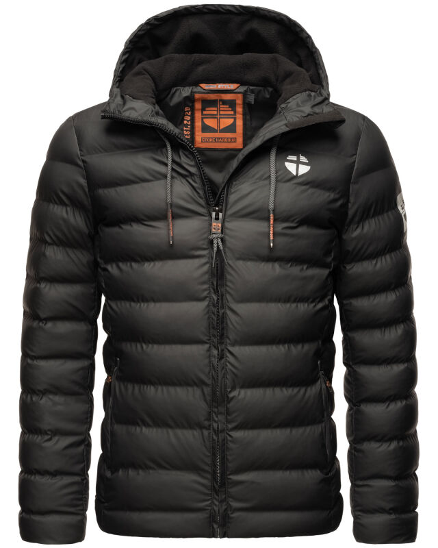 Stone Harbour Zaharoo wasserdichte Herren Regen Steppjacke B731 Schwarz Größe XXXL - Gr. 3XL