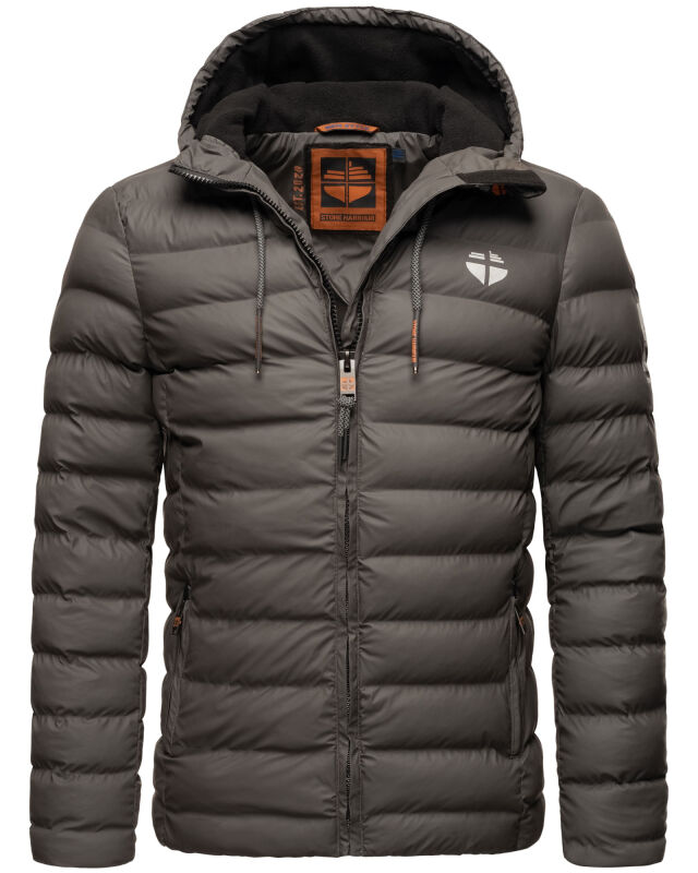 Stone Harbour Zaharoo wasserdichte Herren Regen Steppjacke B731 Anthrazit Größe S - Gr. S