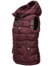 Marikoo Taisaa Damen Stepp Weste Übergangsjacke Weinrot Größe L - Gr. 40