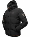 Stone Harbour Halvaar Herren Winterjacke B734 Schwarz - Kunstfell Schwarz Größe S - Gr. S