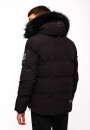Stone Harbour Halvaar Herren Winterjacke B734 Schwarz - Kunstfell Schwarz Größe M - Gr. M