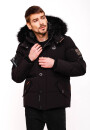 Stone Harbour Halvaar Herren Winterjacke B734 Schwarz - Kunstfell Schwarz Größe M - Gr. M