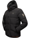 Stone Harbour Halvaar Herren Winterjacke B734 Schwarz - Kunstfell Schwarz Größe M - Gr. M