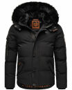 Stone Harbour Halvaar Herren Winterjacke B734 Schwarz - Kunstfell Schwarz Größe XXXL - Gr. 3XL