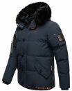 Stone Harbour Halvaar Herren Winterjacke B734 Navy - Kunstfell Schwarz Größe L - Gr. L
