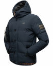 Stone Harbour Halvaar Herren Winterjacke B734 Navy - Kunstfell Schwarz Größe L - Gr. L