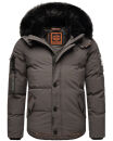Stone Harbour Halvaar Herren Winterjacke B734 Anthrazit - Kunstfell Schwarz Größe L - Gr. L