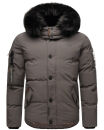 Stone Harbour Halvaar Herren Winterjacke B734 Anthrazit - Kunstfell Schwarz Größe L - Gr. L