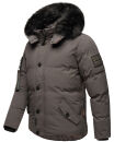 Stone Harbour Halvaar Herren Winterjacke B734 Anthrazit - Kunstfell Schwarz Größe L - Gr. L