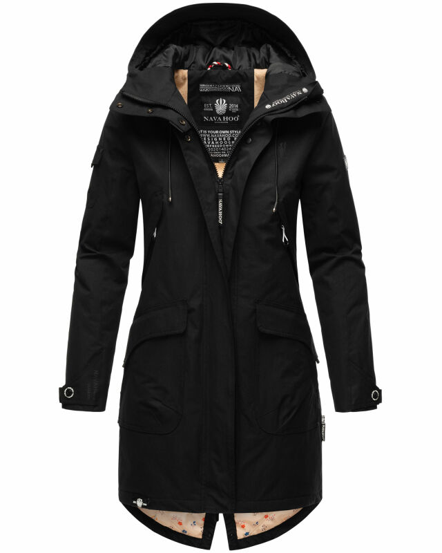 Navahoo Pfefferschote Damen Parka B920 Schwarz Größe M - Gr. 38