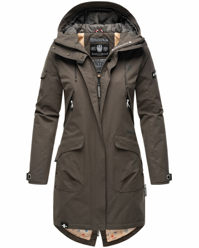 Navahoo Pfefferschote Damen Parka B920 Anthrazit Größe XS - Gr. 34