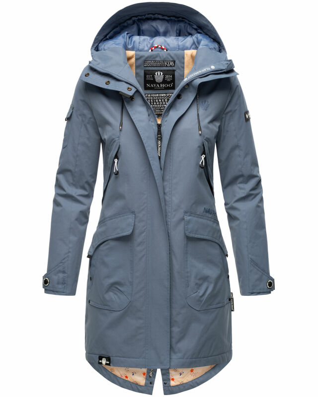 Navahoo Pfefferschote Damen Parka B920 Blau Größe XS - Gr. 34