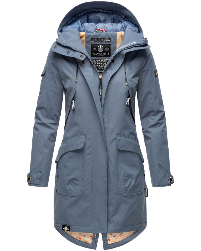 Navahoo Pfefferschote Damen Parka B920 Blau Größe 3XL - Gr. 46
