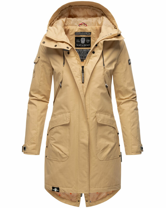 Navahoo Pfefferschote Damen Parka B920 Beige Größe M - Gr. 38